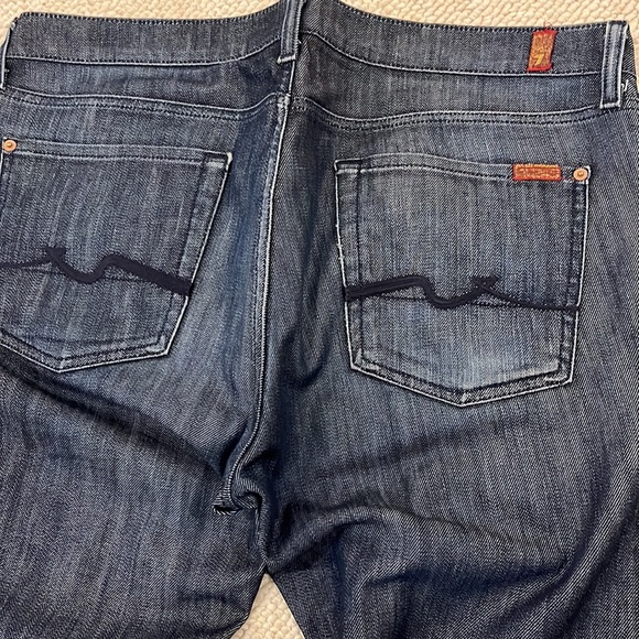 7 for all mankind BOOTCUT dark denim jeans 38/35 - Picture 5 of 12